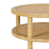 Amara 33" Natural Rattan Round Coffee Table
