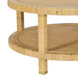 Amara 33" Natural Rattan Round Coffee Table