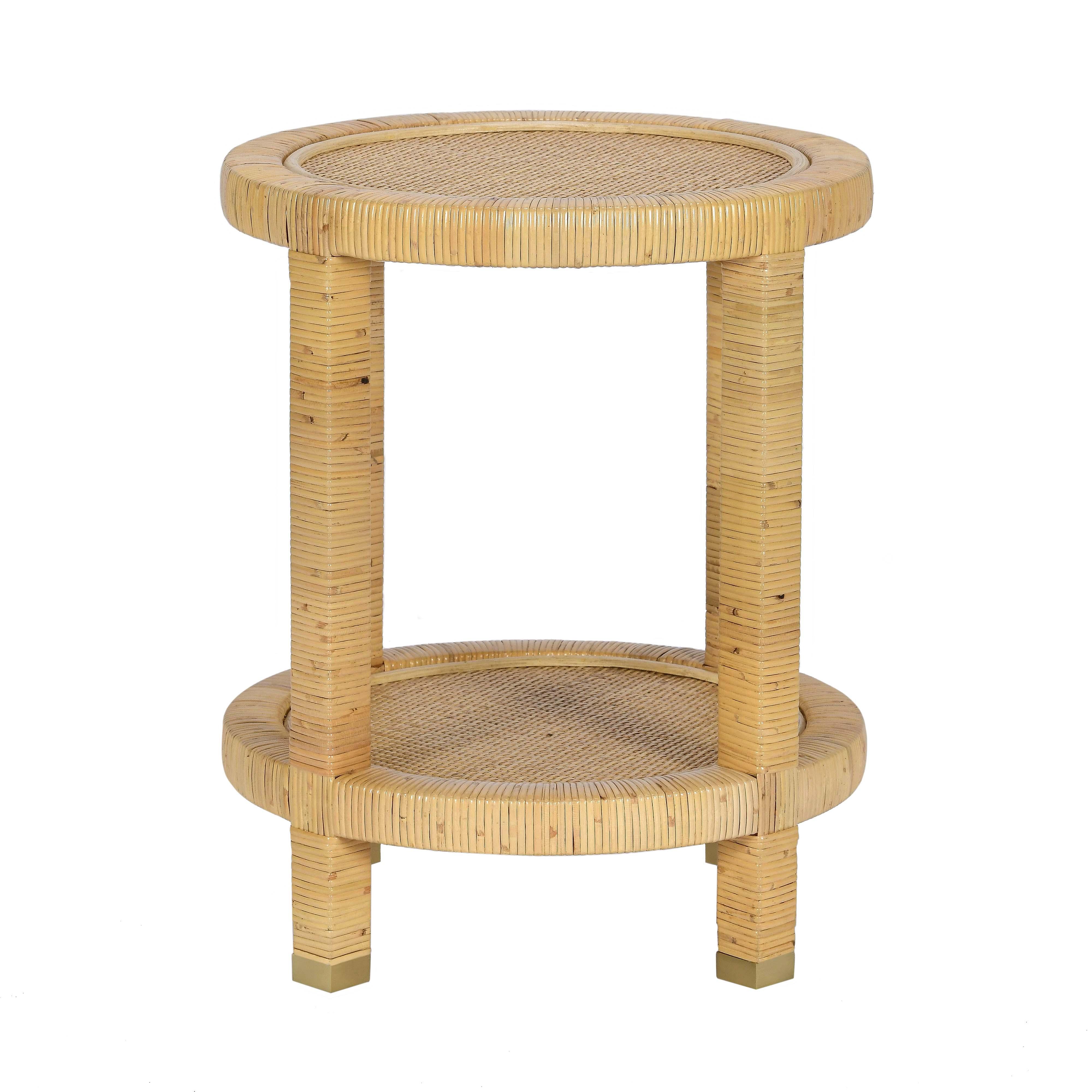 TOV Furniture Amara Rattan Side Table