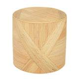 Matea Natural Rattan Cross Side Table