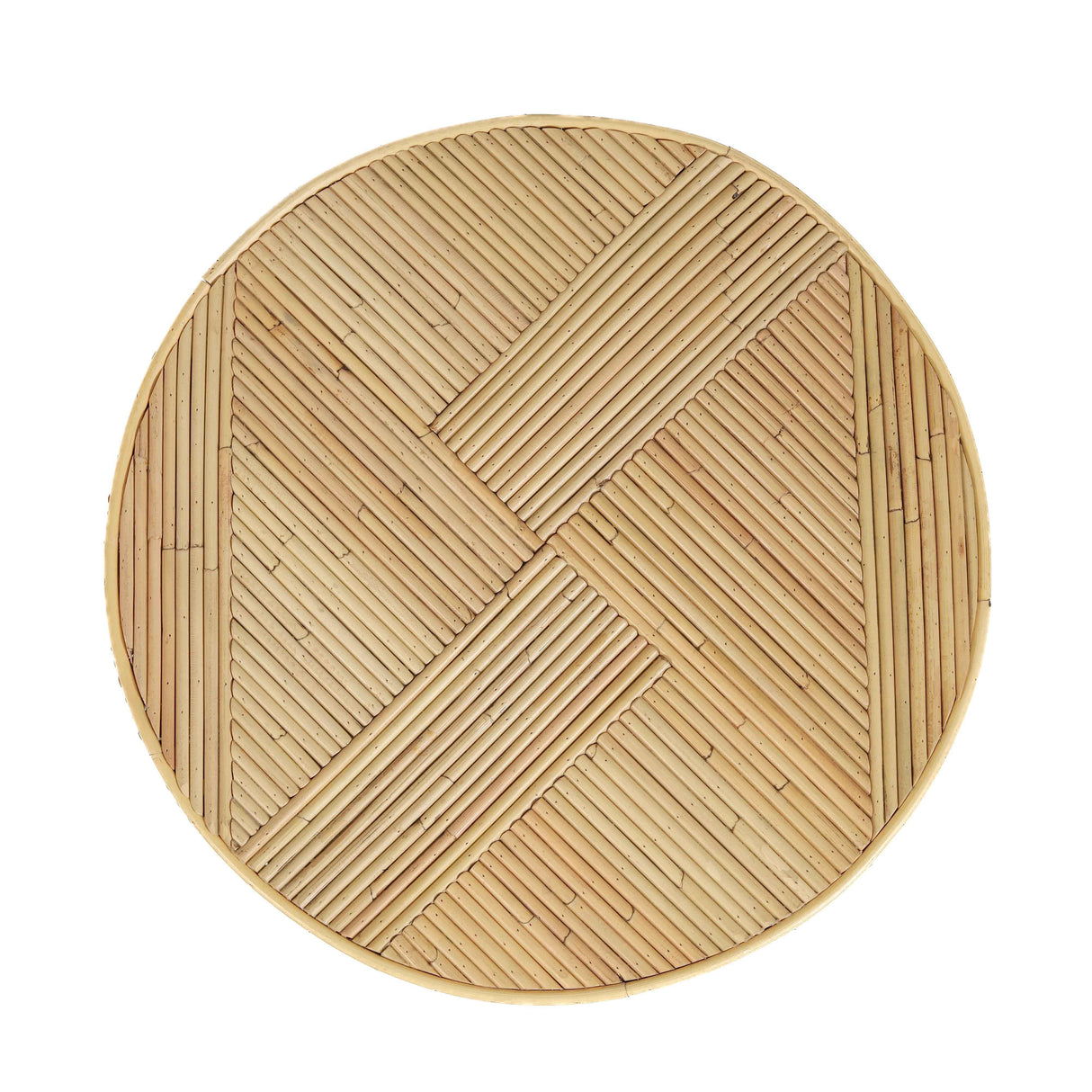 Matea Natural Rattan Cross Side Table