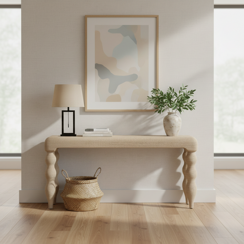 Vicky 68" Natural Rattan Console Table