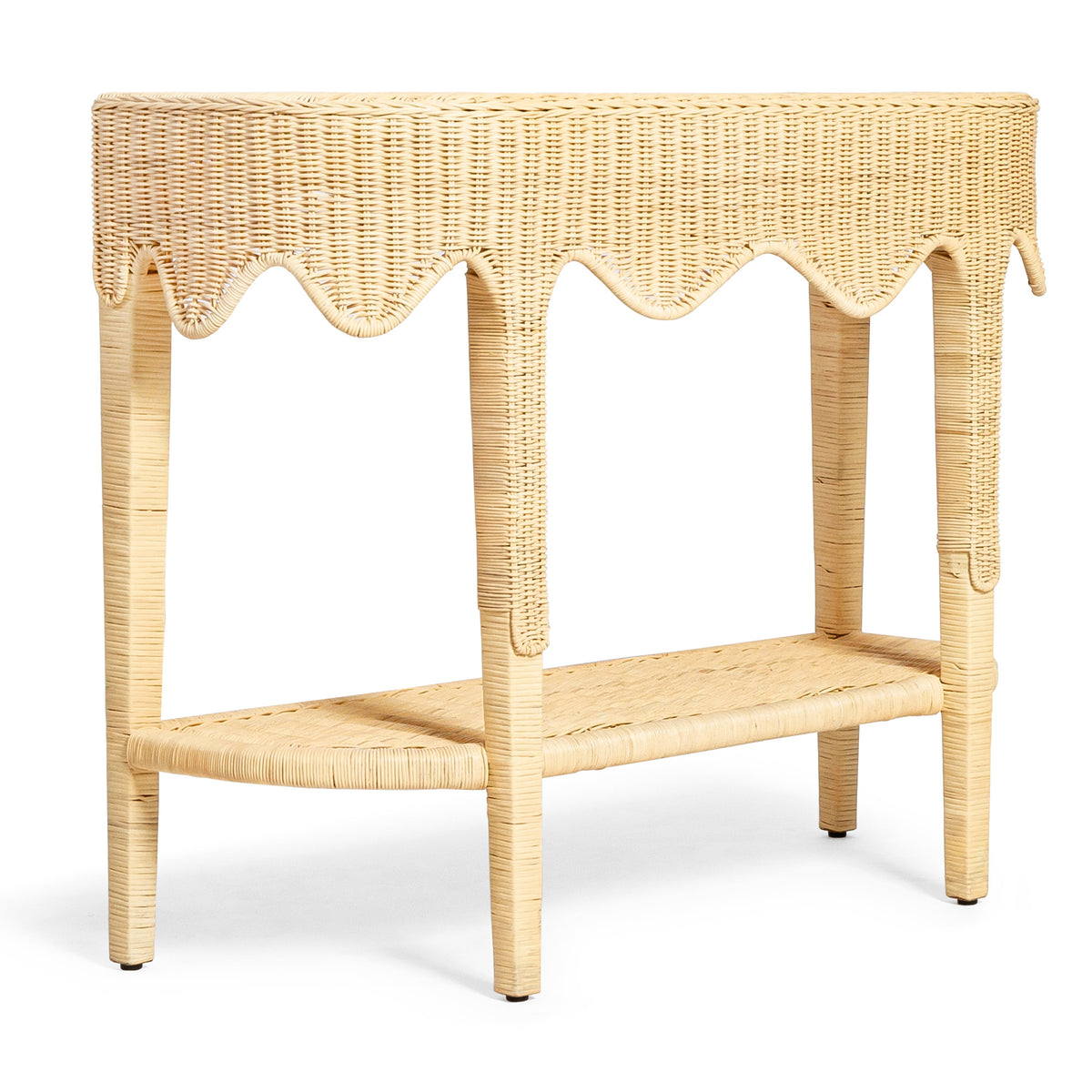 Sally 41" Natural Rattan Console Table - View 3