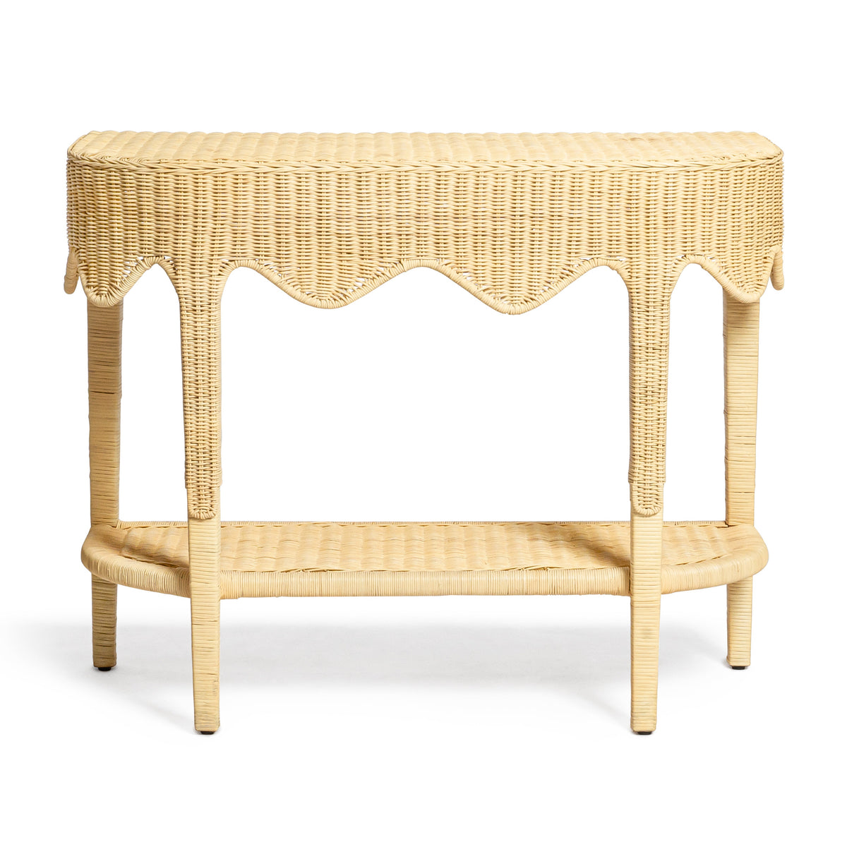 Sally 41" Natural Rattan Console Table - View 1