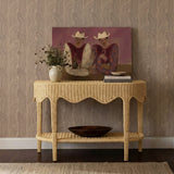 Sally 41" Natural Rattan Console Table - View 2