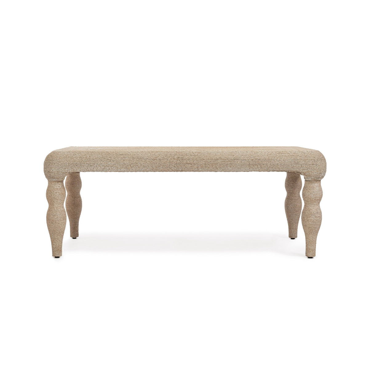 Vicky 49" Natural Woven Seagrass Rectangular Coffee Table - View 3