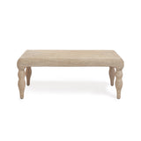 Vicky 49" Natural Woven Seagrass Rectangular Coffee Table - View 4