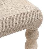 Vicky 49" Natural Woven Seagrass Rectangular Coffee Table - View 6