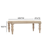 Vicky 49" Natural Woven Seagrass Rectangular Coffee Table - View 8