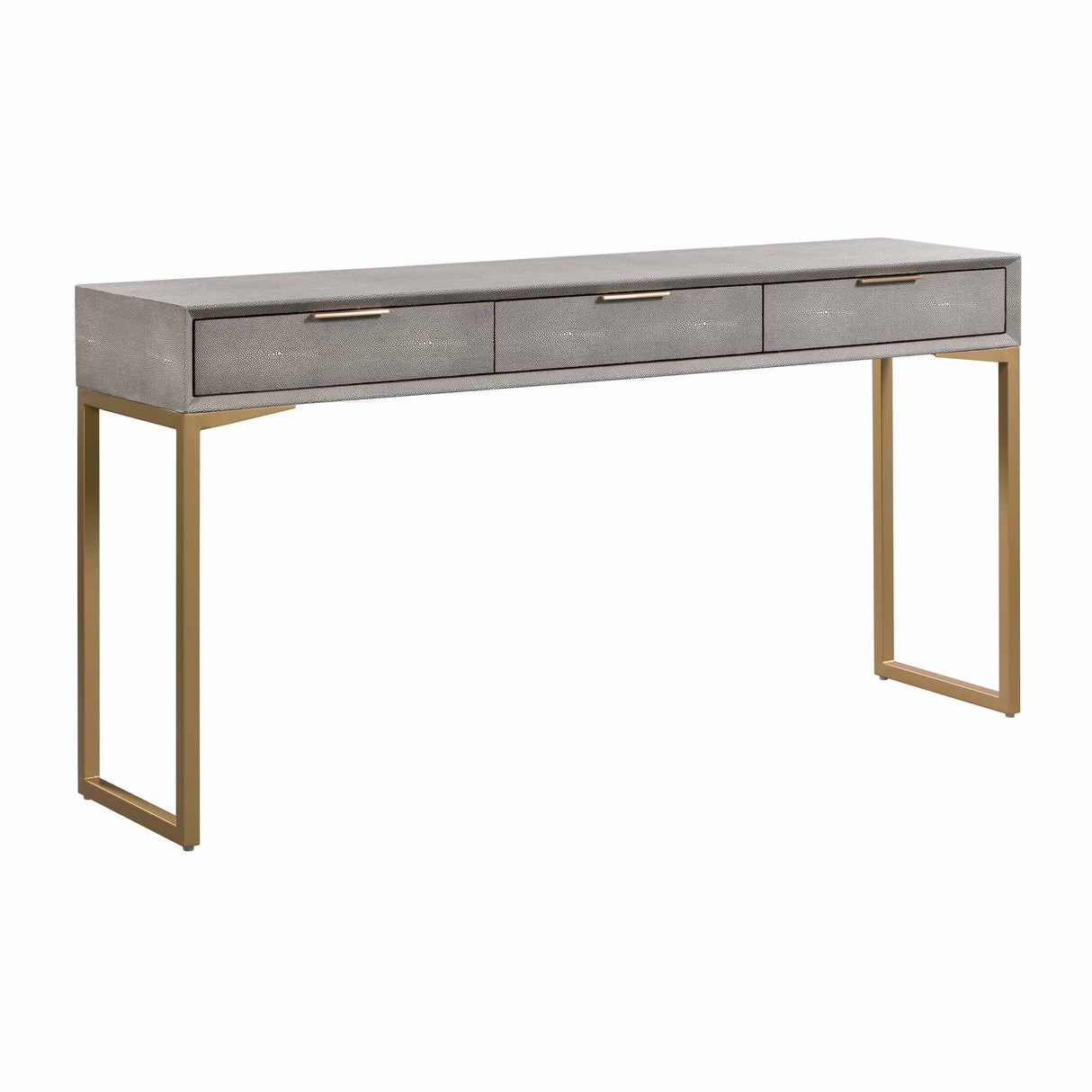 Pesce 59" Shagreen 3 Drawer Console Table