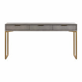Pesce 59" Shagreen 3 Drawer Console Table