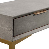 Pesce 59" Shagreen 3 Drawer Console Table