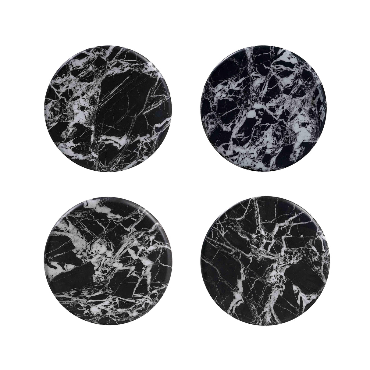 Marisol Black Faux Marble Side Table