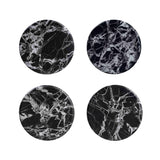 Marisol Black Faux Marble Side Table