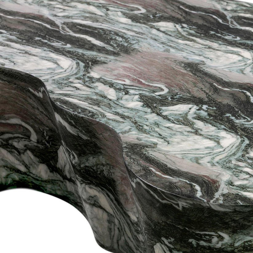 Slab Faux Travertine Coffee Table