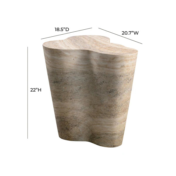 Slab Concrete Indoor / Outdoor Side Table (17"-21")