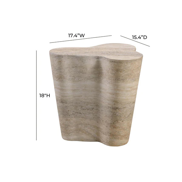 Slab Concrete Indoor / Outdoor Side Table (17"-21")