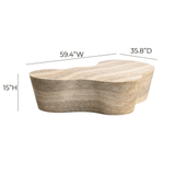 Slab 59" Concrete Indoor/Outdoor Coffee Table - View 21