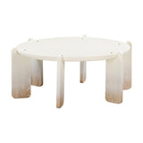 Gloria 35" Cream Oak Round Coffee Table