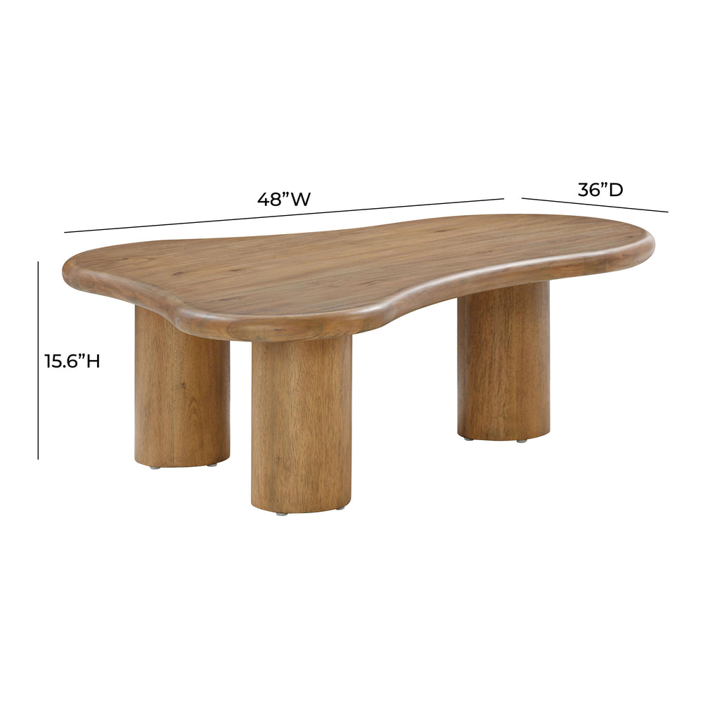 Gotham Cognac Coffee Table dimensions