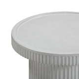 Darcy Faux Travertine Concrete Side Table