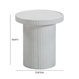Darcy Faux Travertine Concrete Side Table