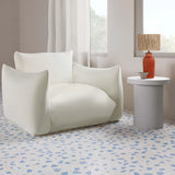Darcy Faux Travertine Concrete Side Table