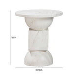 Chip Faux Marble Indoor / Outdoor Side Table