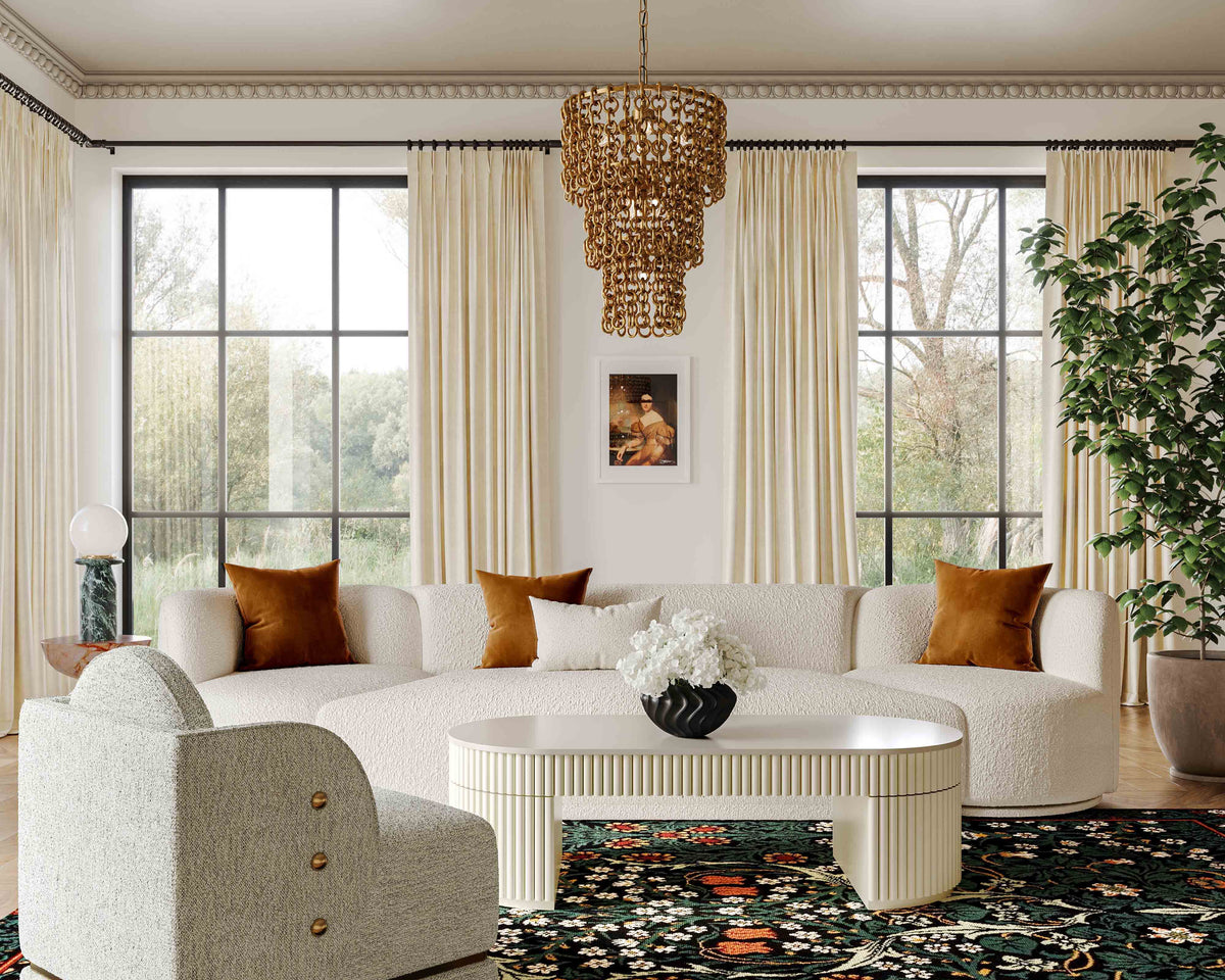 Bella Cream Oval Coffee Table