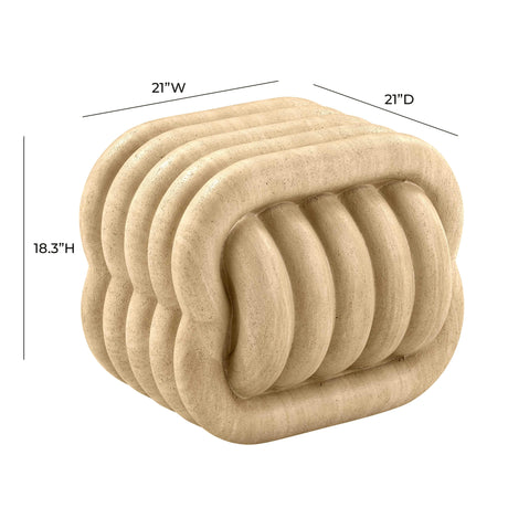 Love Knot Concrete Indoor/Outdoor Accent Stool - View 7