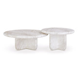 Juju 2-Piece Faux Marble Indoor/Outdoor Nesting Coffee Table Set