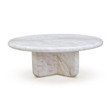 Juju Faux Marble Indoor/Outdoor Round Coffee Table (24"-32")