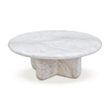 Juju Faux Marble Indoor/Outdoor Round Coffee Table (24"-32")