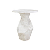 Esme Faux Marble Indoor / Outdoor Round Side Table