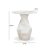 Esme Faux Marble Indoor / Outdoor Round Side Table