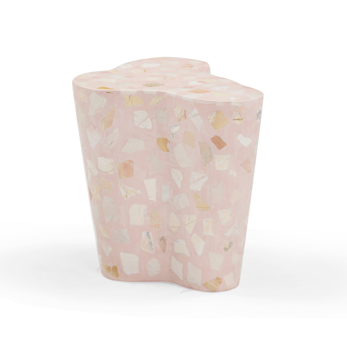Slab Faux Terrazzo Indoor/Outdoor Side Table - View 14