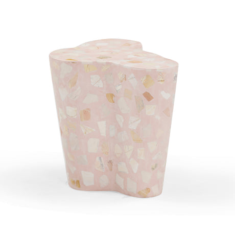 Slab Faux Terrazzo Indoor/Outdoor Side Table - View 14