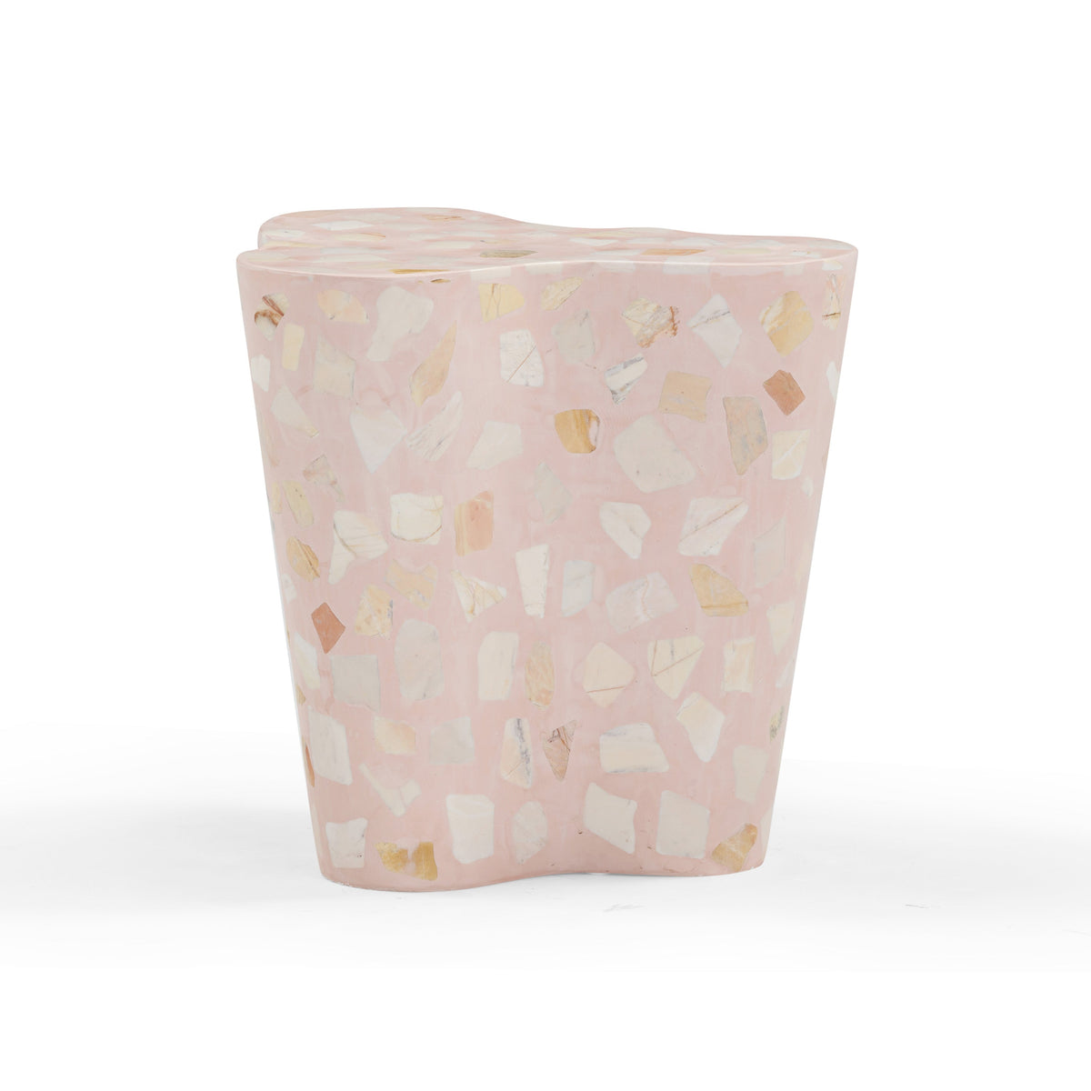 Slab Faux Terrazzo Indoor/Outdoor Side Table - View 16