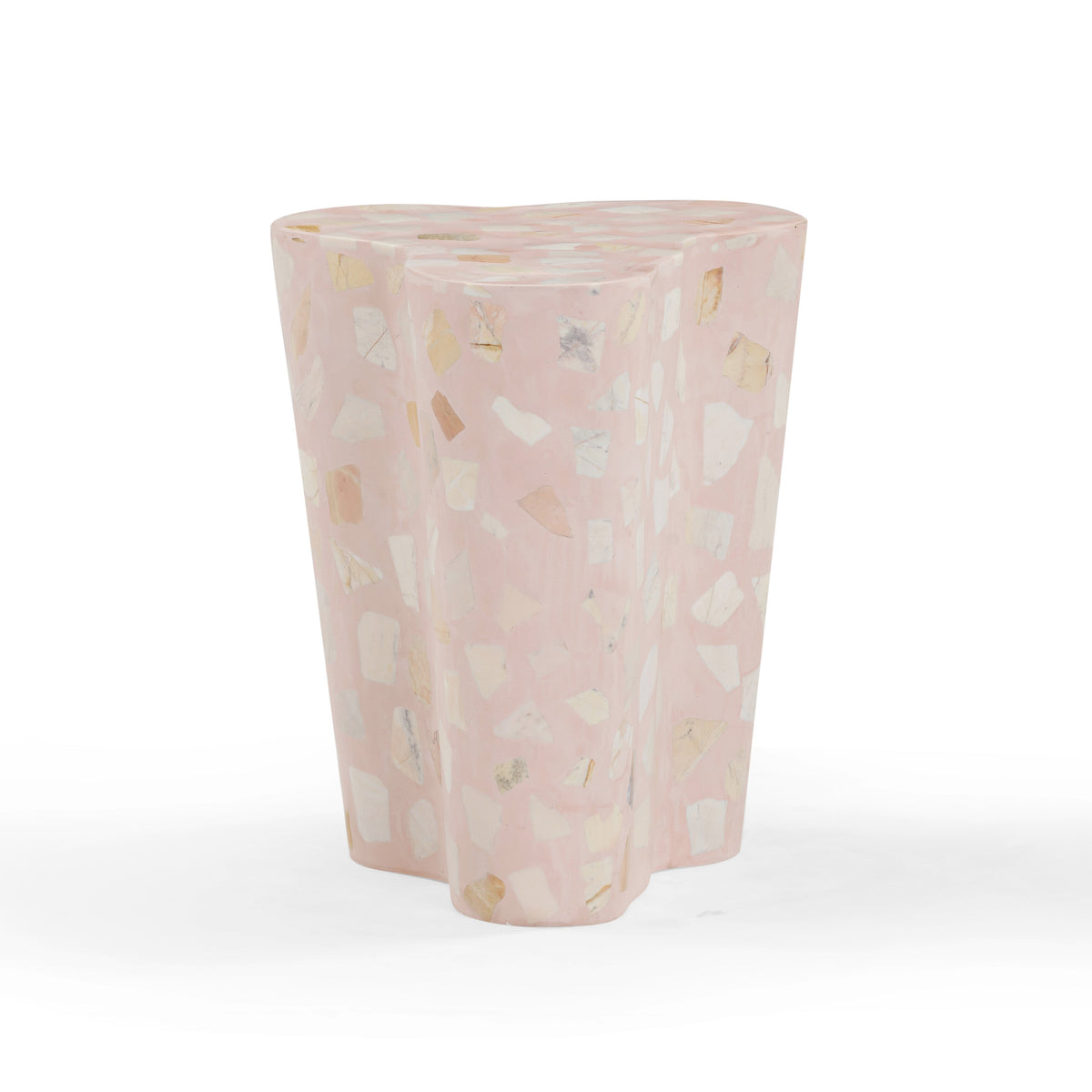 Slab Faux Terrazzo Indoor/Outdoor Side Table - View 17