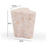 Slab Faux Terrazzo Indoor/Outdoor Side Table - View 23