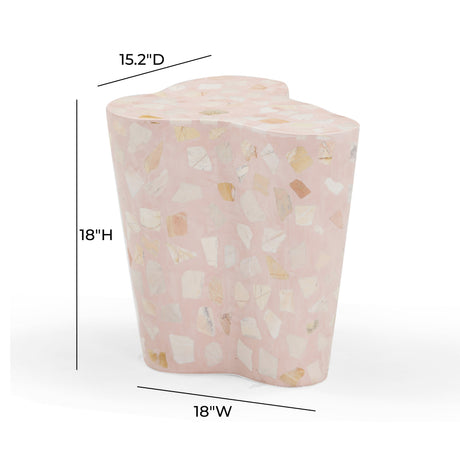 Slab Faux Terrazzo Indoor/Outdoor Side Table - View 23