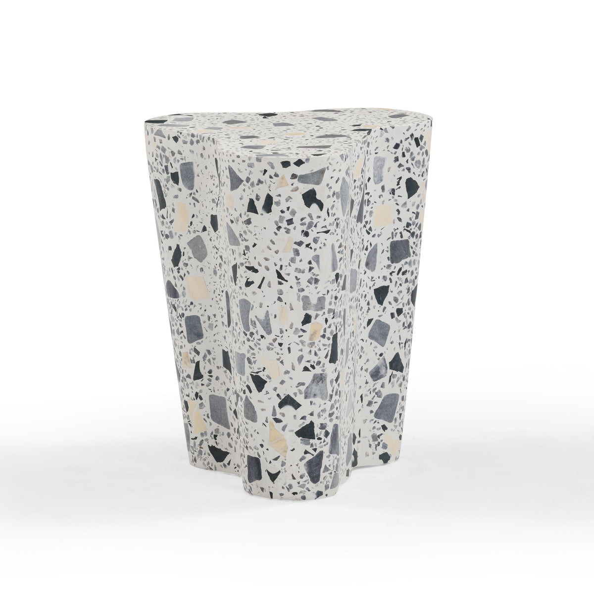 Slab Faux Terrazzo Indoor/Outdoor Side Table - View 26