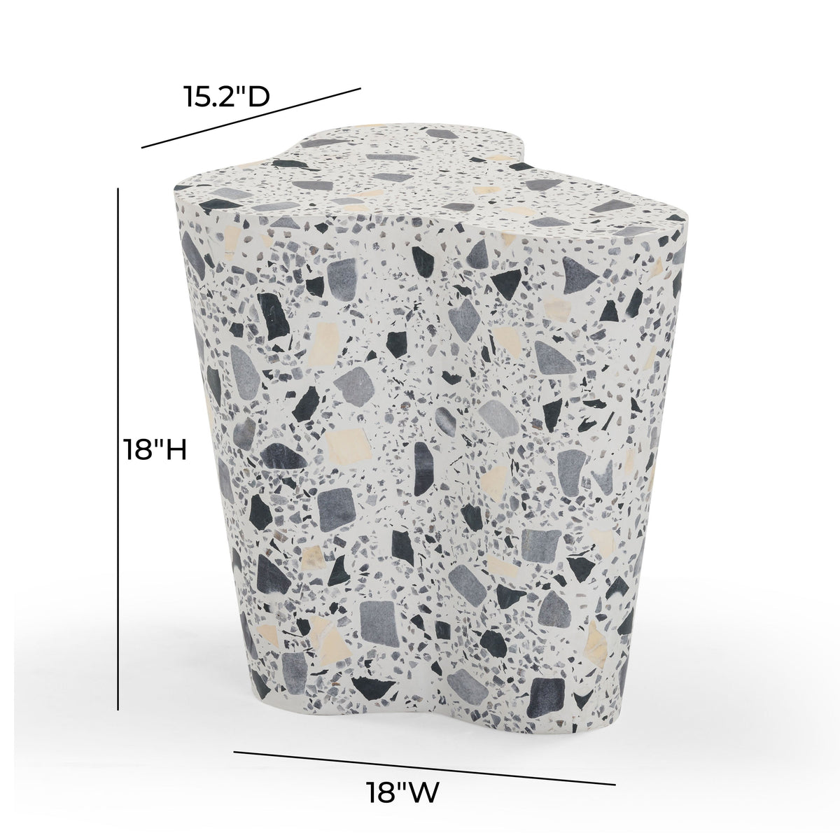 Slab Faux Terrazzo Indoor/Outdoor Side Table - View 33
