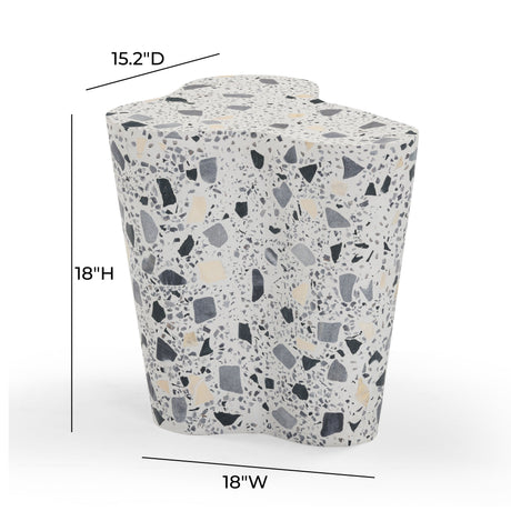 Slab Faux Terrazzo Indoor/Outdoor Side Table - View 33