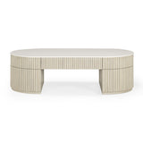 Bella 52" Cream Large Storage Coffee Table