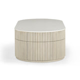 Bella 52" Cream Large Storage Coffee Table