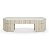 Bella 52" Cream Large Storage Coffee Table