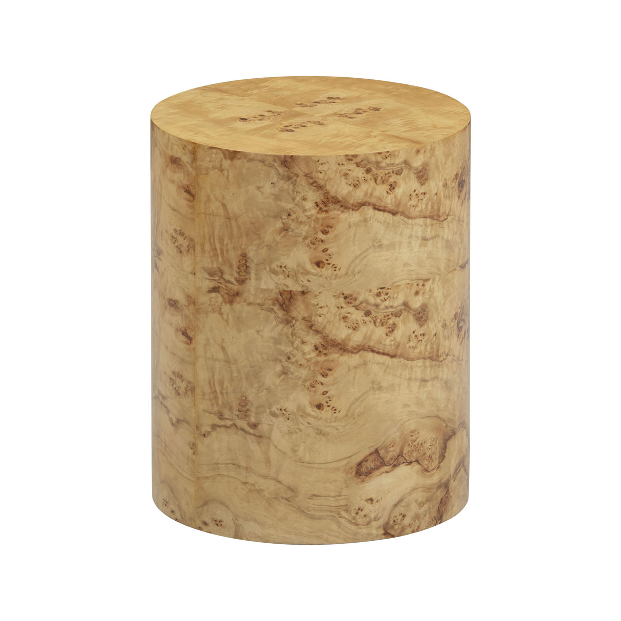 Fig Natural Burl Drum Side Table