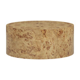 Fig 36" Natural Burl Drum Round Coffee Table