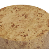 Fig 36" Natural Burl Drum Round Coffee Table